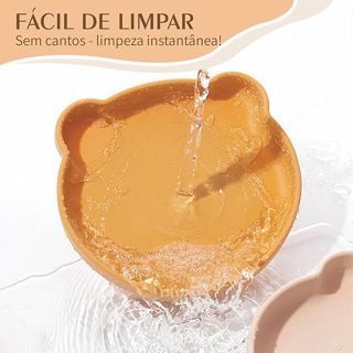 Prato Infantil de Silicone Antiderrapante com Ventosa Perfeito para Introdução Alimentar em Oferta na Shopee