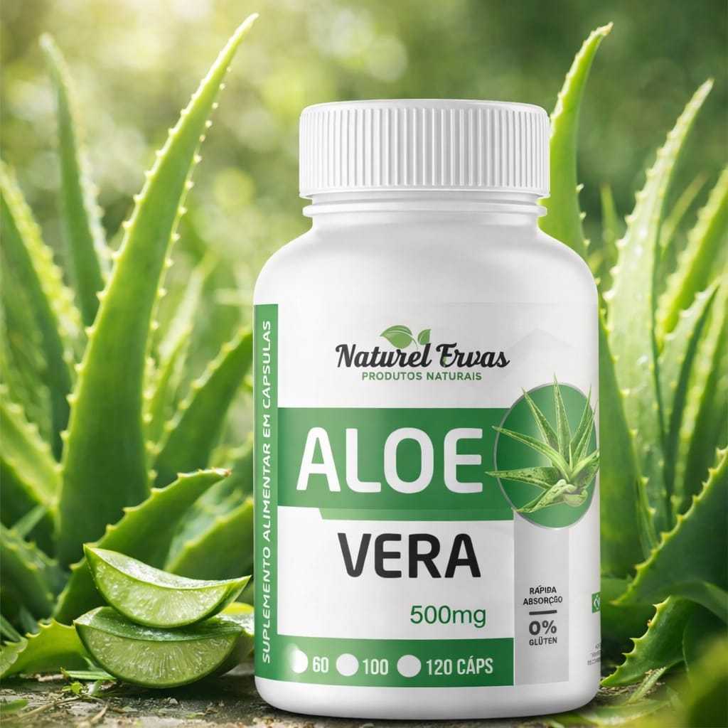 ALOE VERA – Suplemento Natural 120 Cápsulas de 500mg