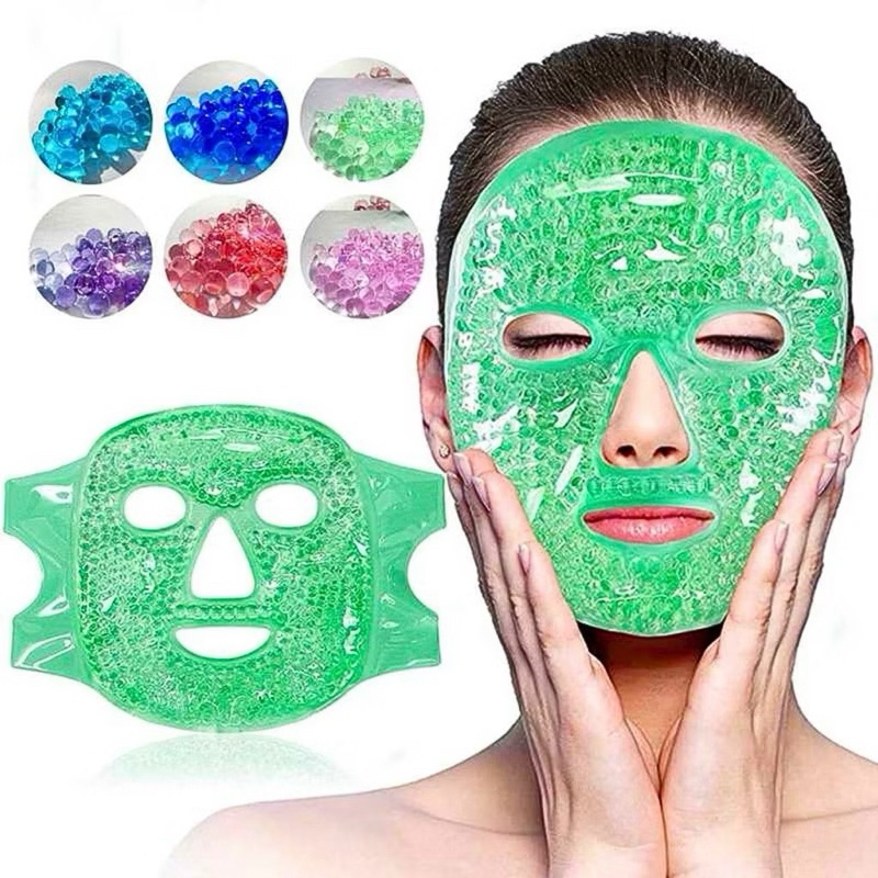 Máscara Facial Térmica Quente Fria Relaxante Em Veludo E Gel em Oferta na Shopee