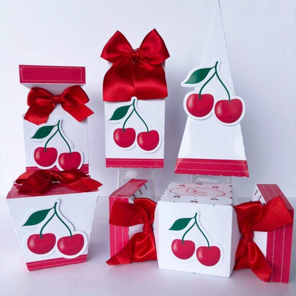 Kit Festa Cerejinha Personalizado - Decoração Infantil Completa - Lembrancinha - Kit Festa