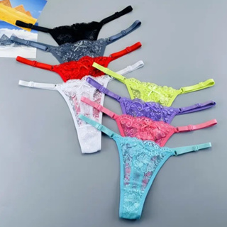 KIT 5 Calcinha Sexy Fio Dental de Renda com Regulagem Tanga Sensual Lingerie Feminina em Oferta na Shopee