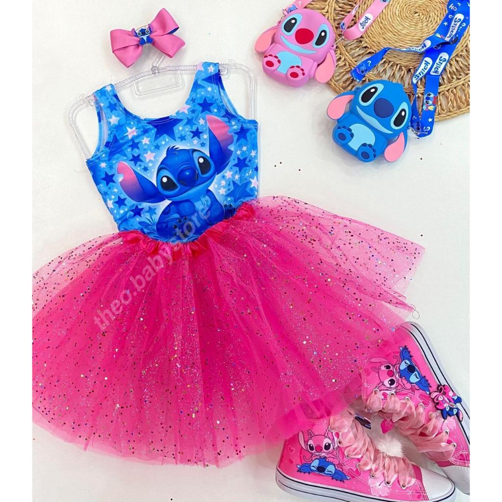 Kit Conjunto Infantil Body + Saia De Tule Glitter Festa Carnaval Fantasia Aniversário Maio Diva Bloguerinha Bailarina