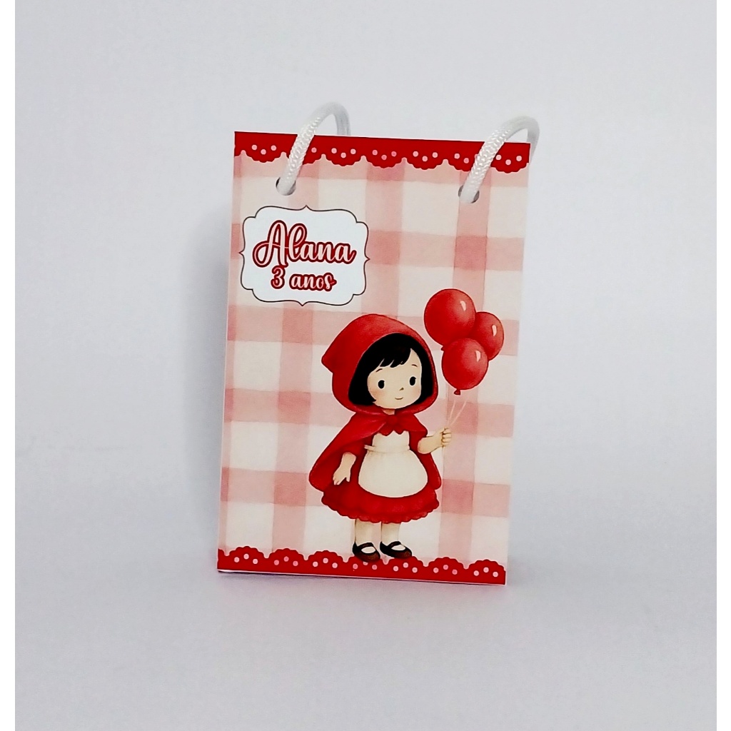 SACOLINHAS PERSONALIZADAS PARA LEMBRANCINHA CHAPEUZINHO VERMELHO/SACOLA PEQUENA/ANIVERSÁRIO