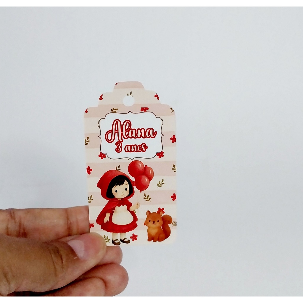 TAGS ETIQUETAS PARA LEMBRANCINHA PERSONALIZADAS CHAPEUZINHO VERMELHO/ANIVERSÁRIO/FESTA