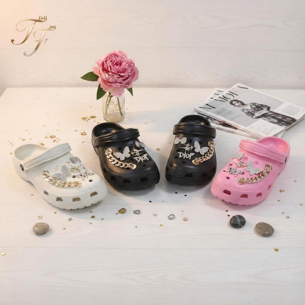 Sandália Feminina EVA Nuvem Fechada na Frente com Strass e Correntes - Leve e Macia em Oferta na Shopee