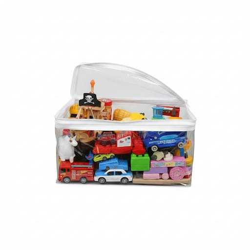 Kit 10 Saco Organizador De Brinquedos Guarda Roupas Multiuso Com Zíper — imagem 2 de 2
