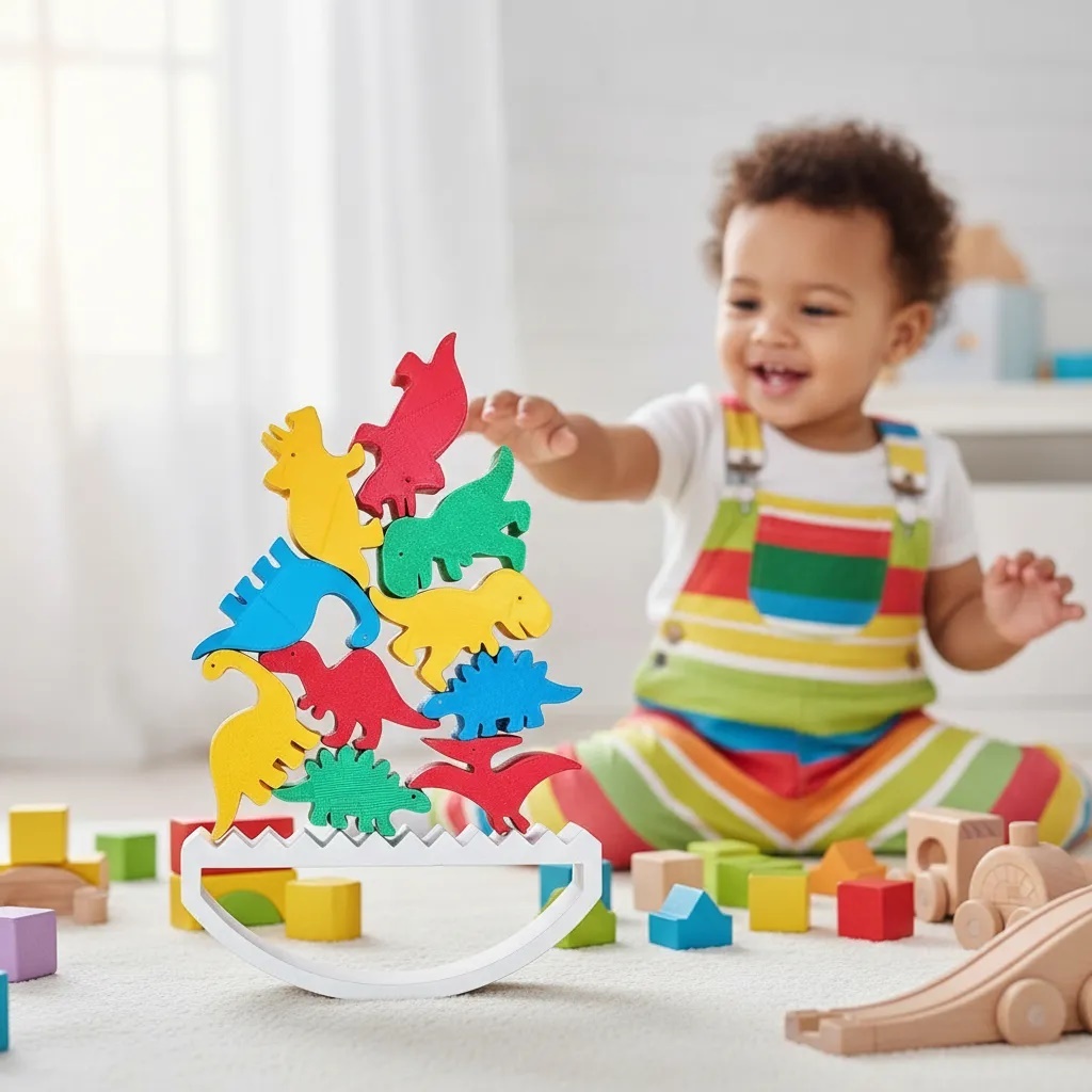 Jogo Equilibrio Brinquedo  Balanço Animais Coloridos educativo