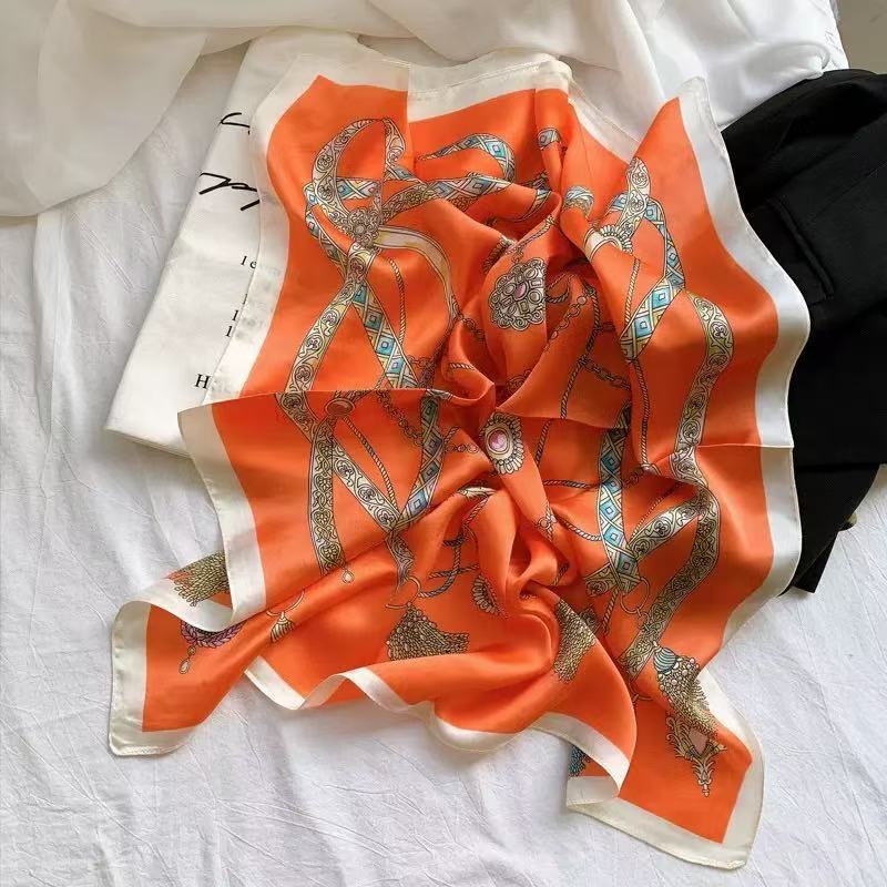 Lenço Feminino Cetim 90x90 Quadrado Vira Bandana para Cabelo e Bolsa em Oferta na Shopee