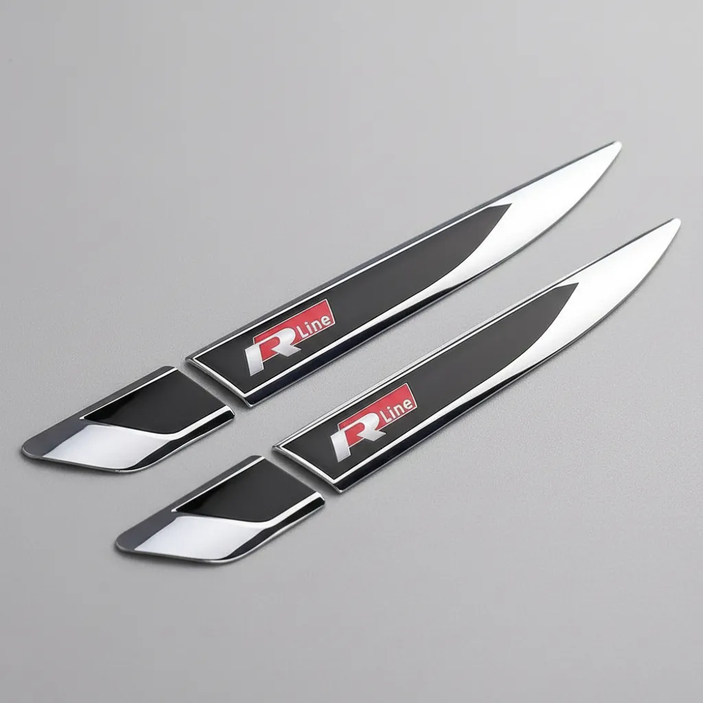 Par Adesivo Resinado Emblema Lateral Rline Todos Par Adesivo Resinado Emblema Lateral Rline Todos