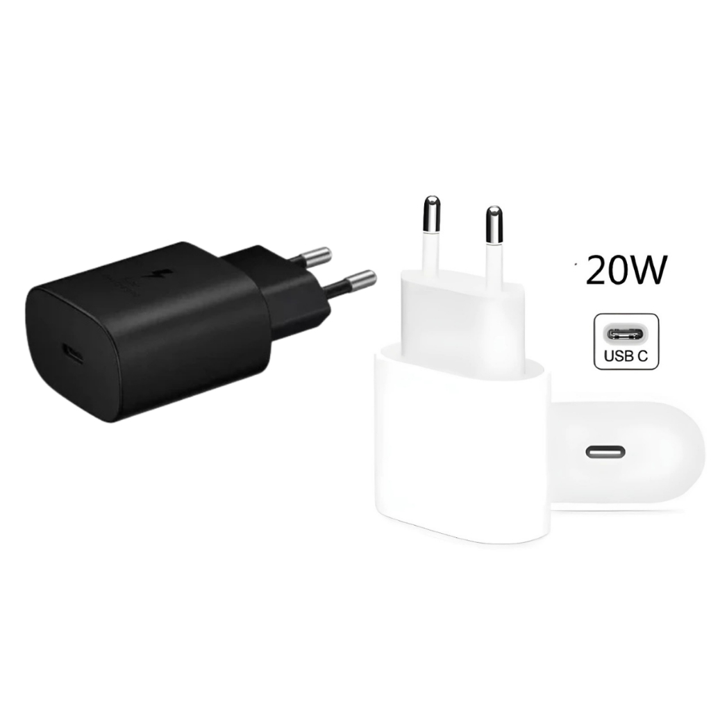 carregador Fonte Turbo PD 20W  Fonte Carregador Celular Turbo 20W USB-C