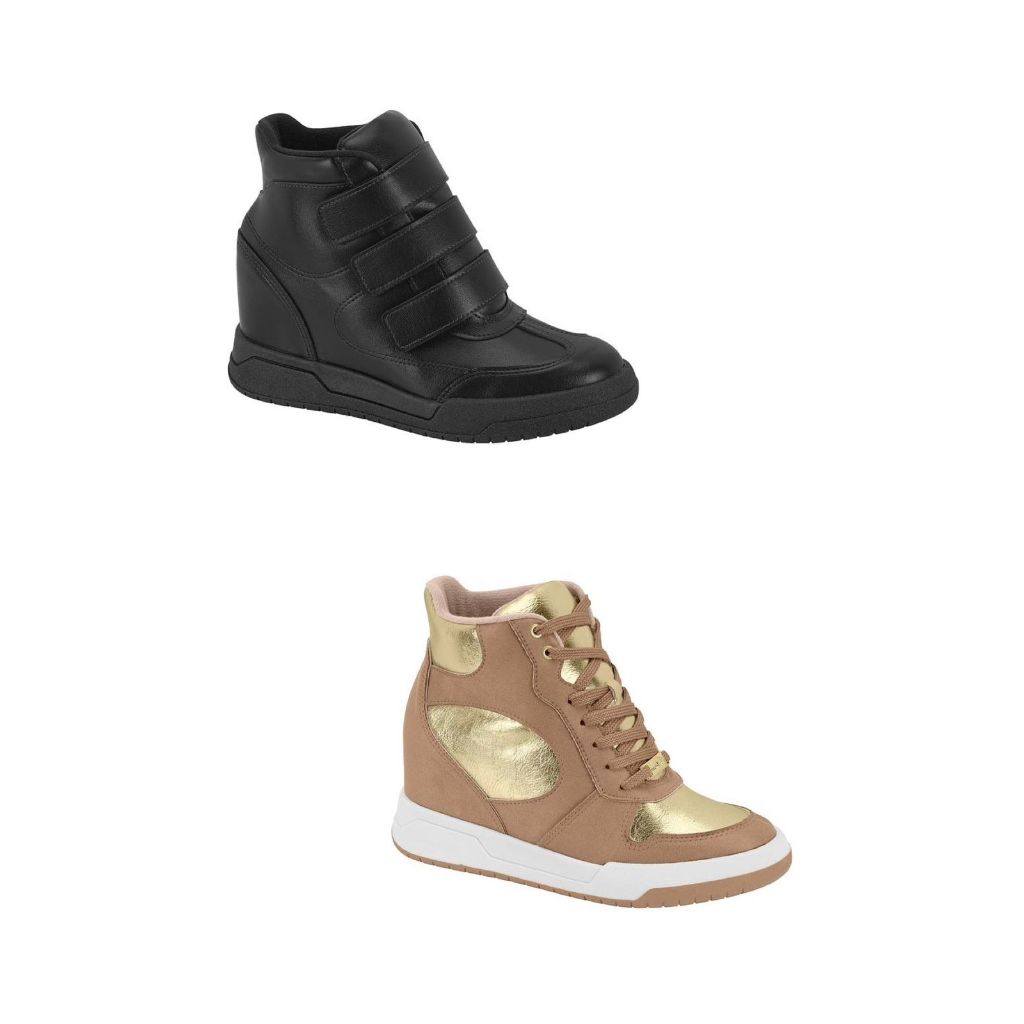 Tênis Feminino Sneaker Moleca Casual Confortável Cano Médio
