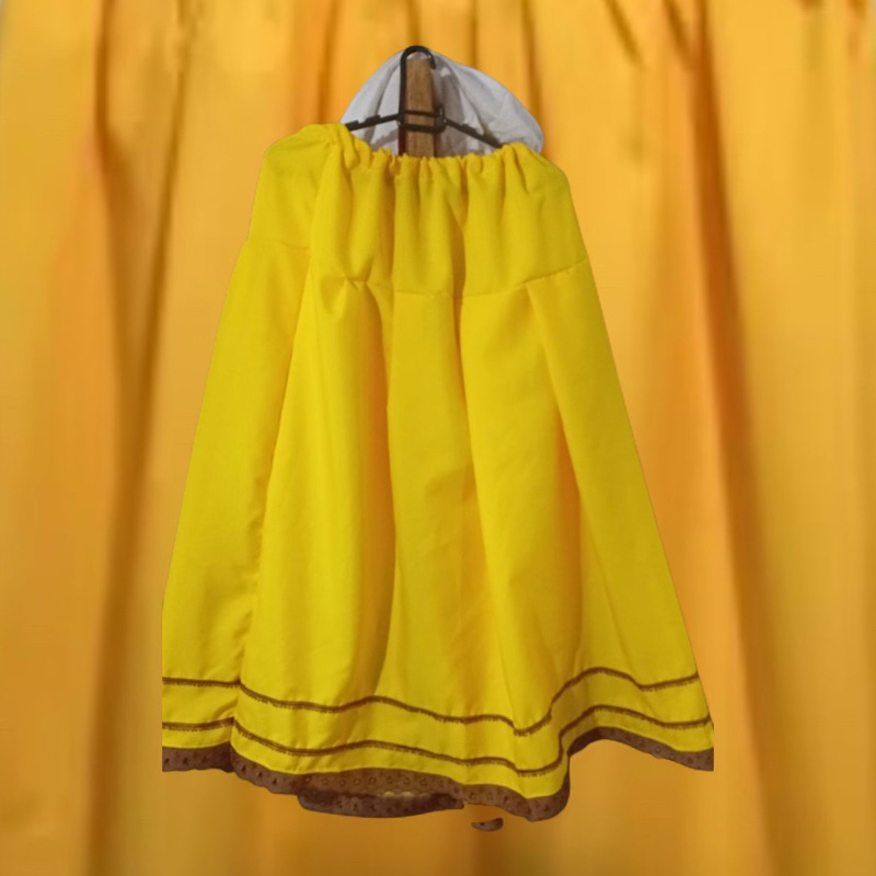 umbanda e candomblé saia amarela simples