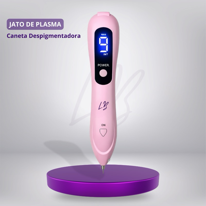 Caneta Elétrica Estética Portátil Tipo Plasma com Display Digital Recarregável