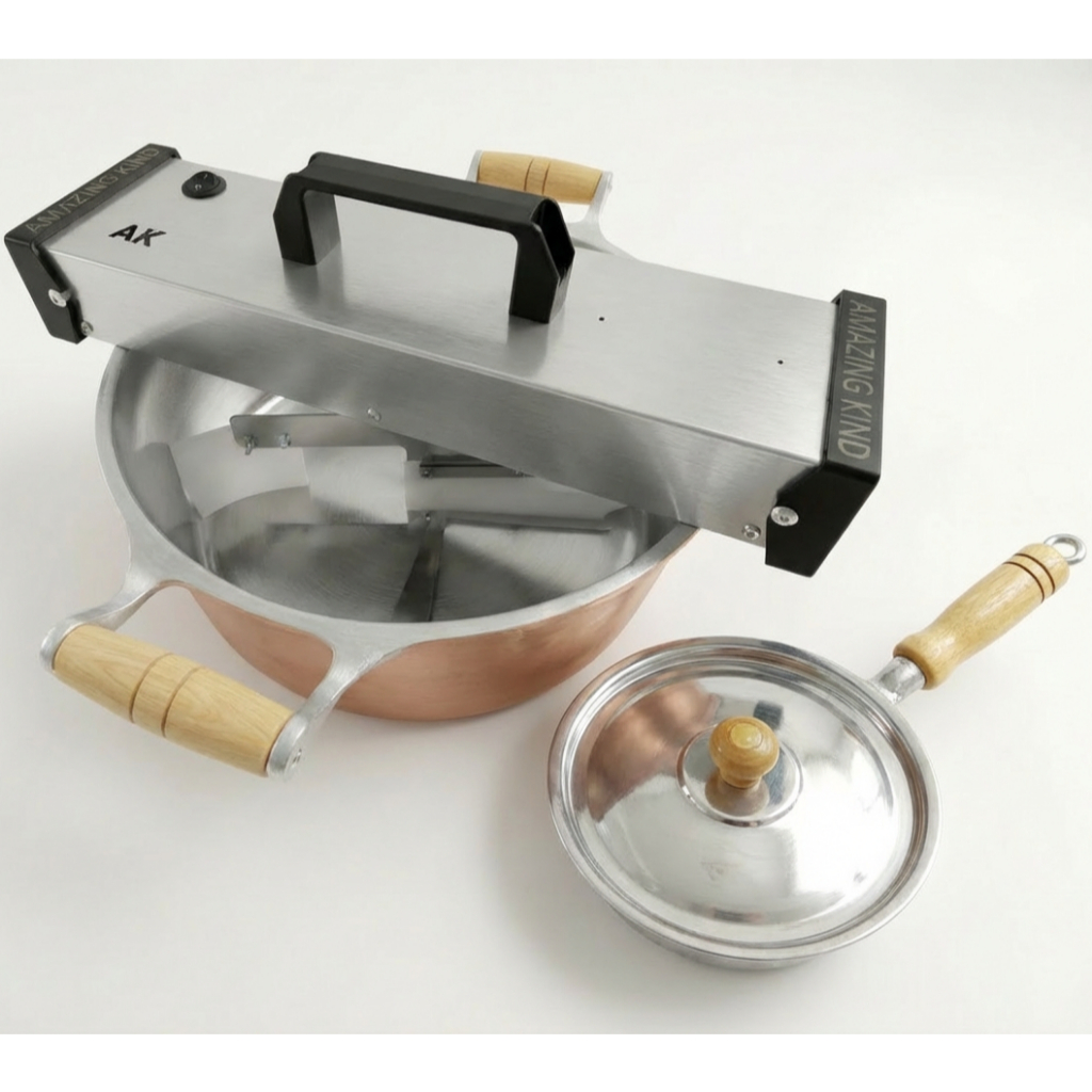 Panela Brigadeiro Doce Automática, Alumínio Batido Grosso Bivolt haste inox Frigideira Grossa Brinde