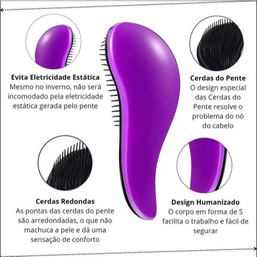 Escova Mágica Anti-Nó – Desembaraço Rápido e Prático Kit com 6 unidades a melhor