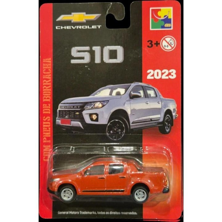Carrinho em Miniatura Chevrolet S10 Vermelha 1:64 CKS