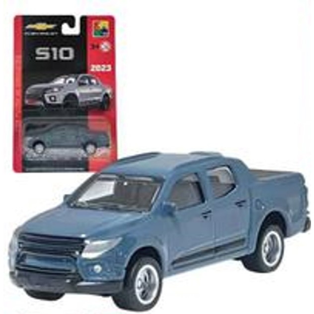 Carrinho em Miniatura Chevrolet S10 Azul 1:64 CKS