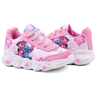 Tênis Infantil Menina Stitch Com Led Super Confortável e Leve em Oferta na Shopee