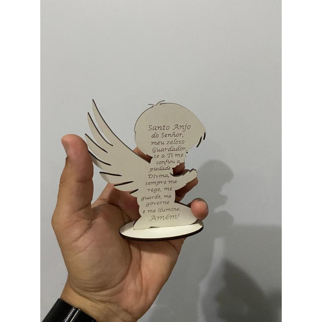 Anjinho para batizado crisma primeira comunhão lembrancinha mdf personalizado