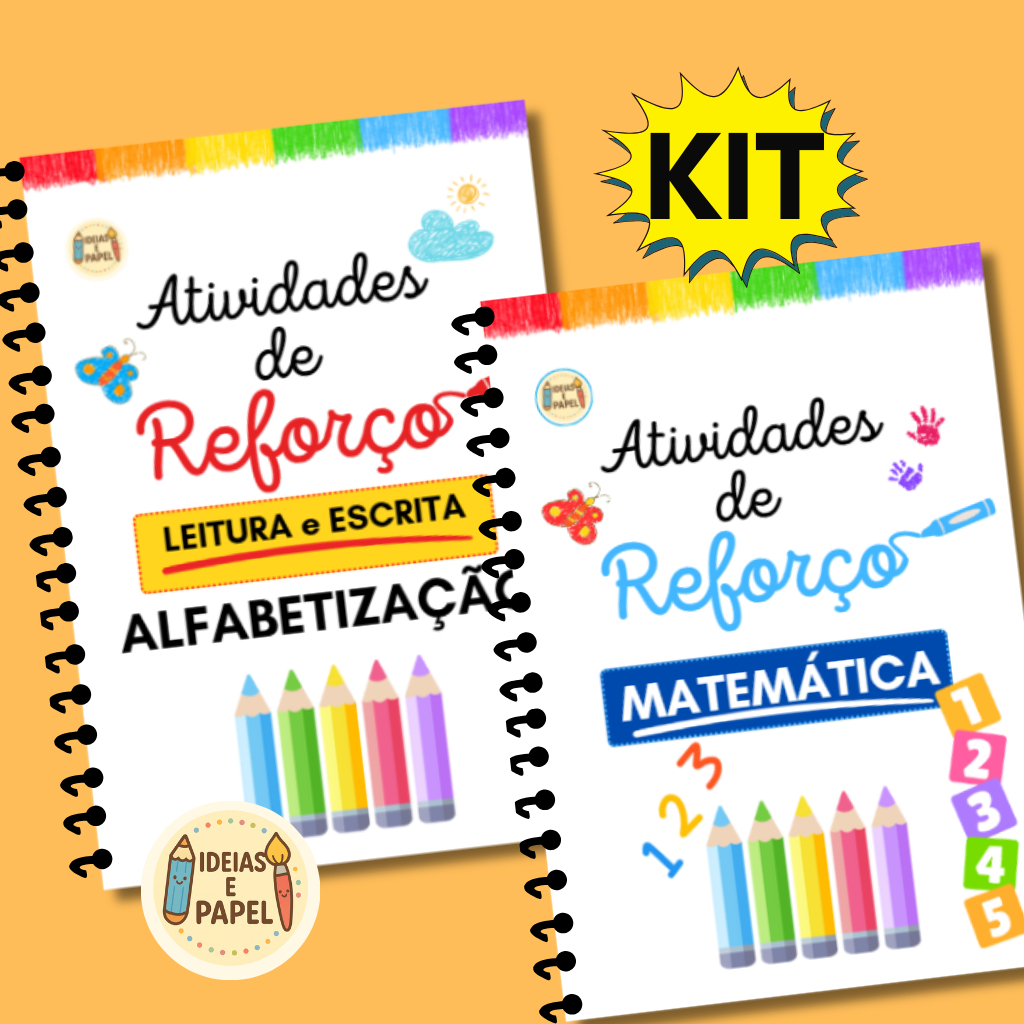 Kit com 2 Apostilas de Reforço Escolar Infantil – Leitura, Escrita e Matemática | Mais vendido em Oferta na Shopee