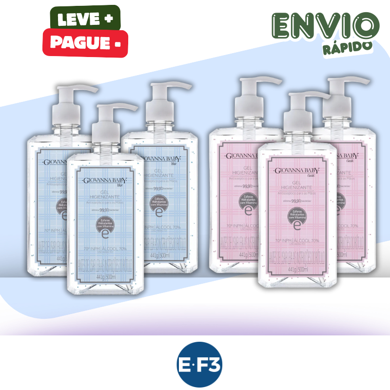Álcool em Gel Higienizante Giovanna Baby Leve 6 pague 5