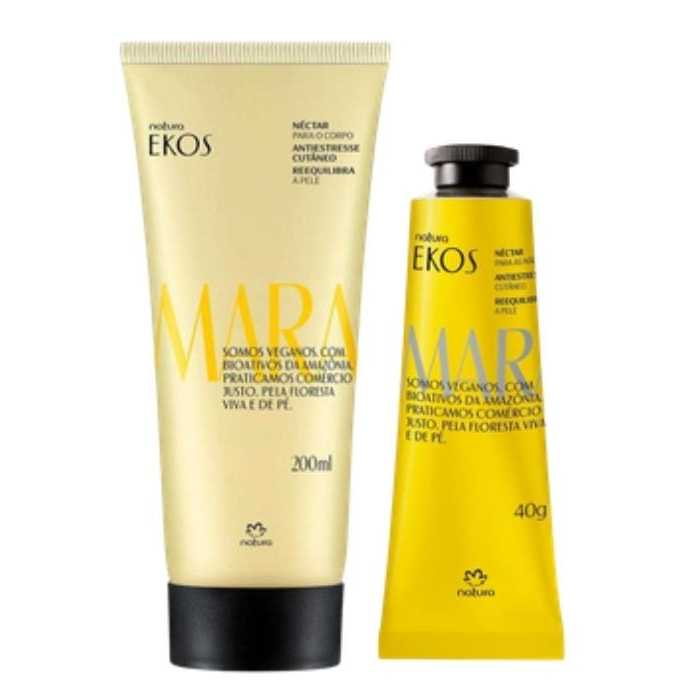 Presente Kit Maracujá Ekos Natura Creme Para Mãos 40g Nectar Desodorante Hidratante Corporal 200ml