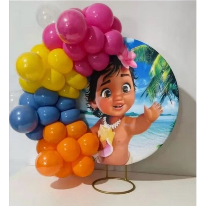 mini arco  de mesa redondo ferro na cor dourada decoraçáo de festa