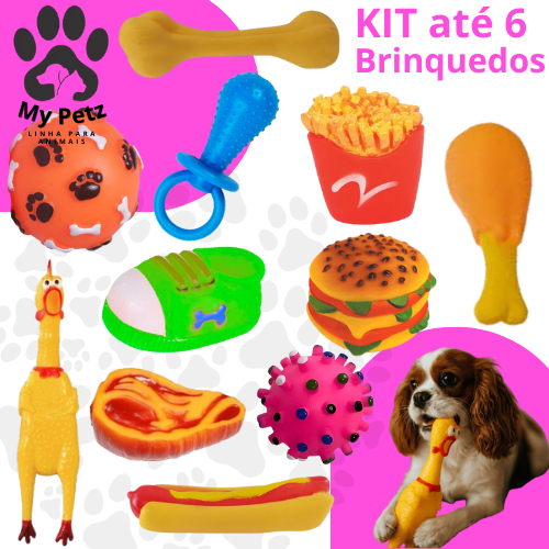 KIT Mordedor Com Apito, Brinquedo Cachorro Pet Pequeno Médio Porte Brinquedinho Pet Mordedor em Oferta na Shopee