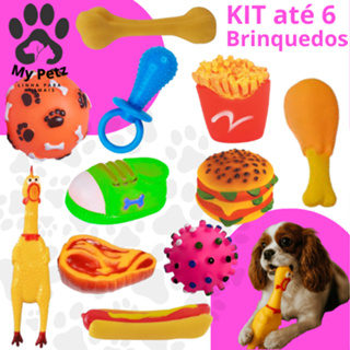 KIT Mordedor Com Apito, Brinquedo Cachorro Pet Pequeno Médio Porte Brinquedinho Pet Mordedor em Oferta na Shopee