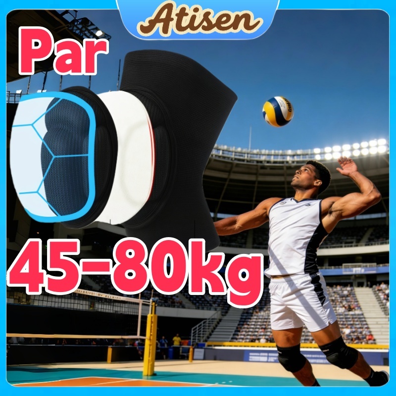 Par Joelheira Grande Espuma Espessa Respirável Previne Assaduras Severas Nos Joelhos Unisex Vôlei Futsal Dança