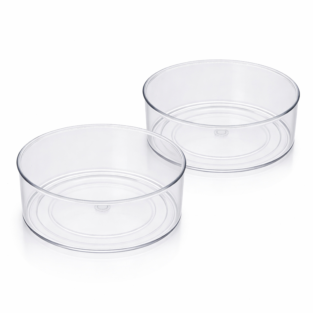 Kit com 2 Organizador Giratório 360 Para Cozinha Maquiagem Perfumes Produtos Limpeza