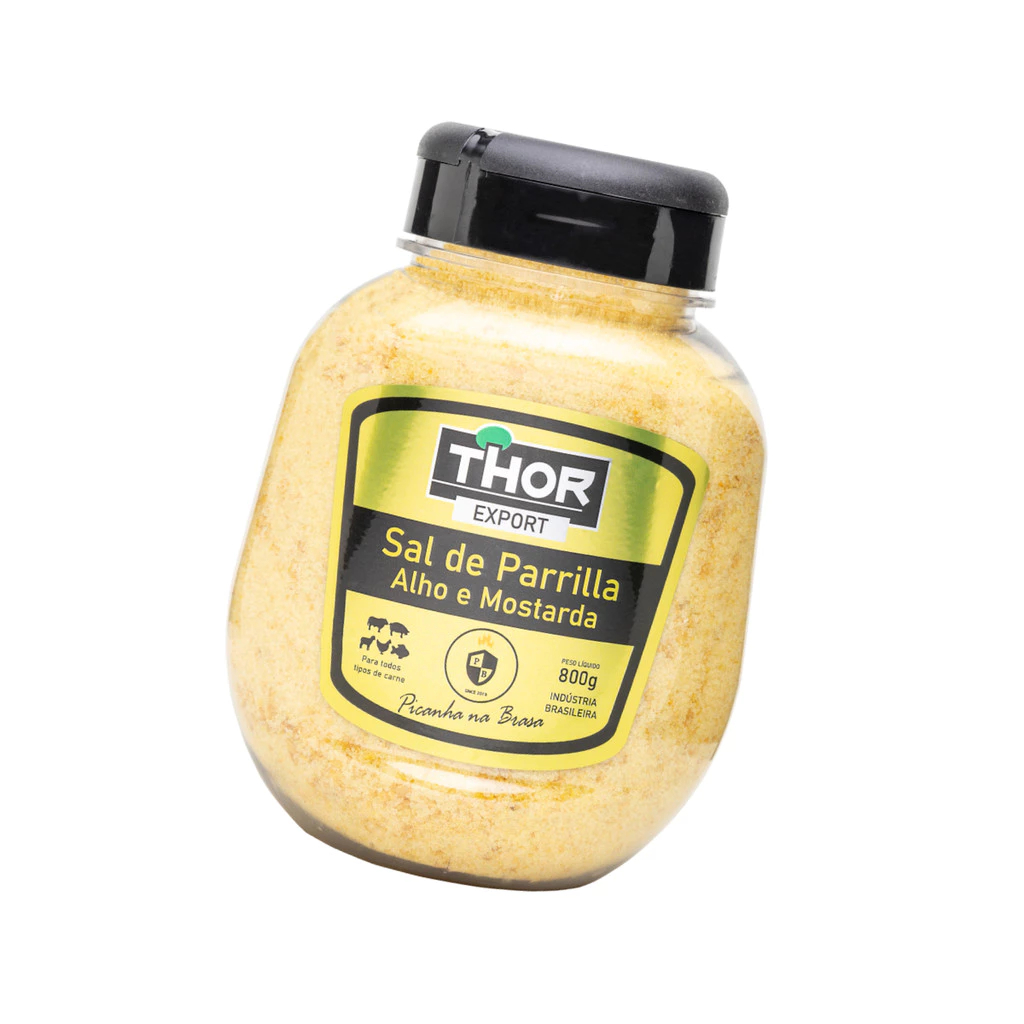 Tempero P/ Churrasco Sal de Parrilha Alho e Mostarda Thor - 800g