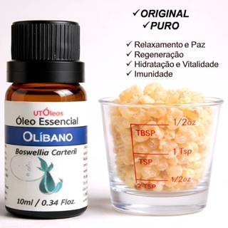 Óleo Essencial De OLÍBANO 100% Natural 10ml p/ Marcas de Acne em Oferta na Shopee