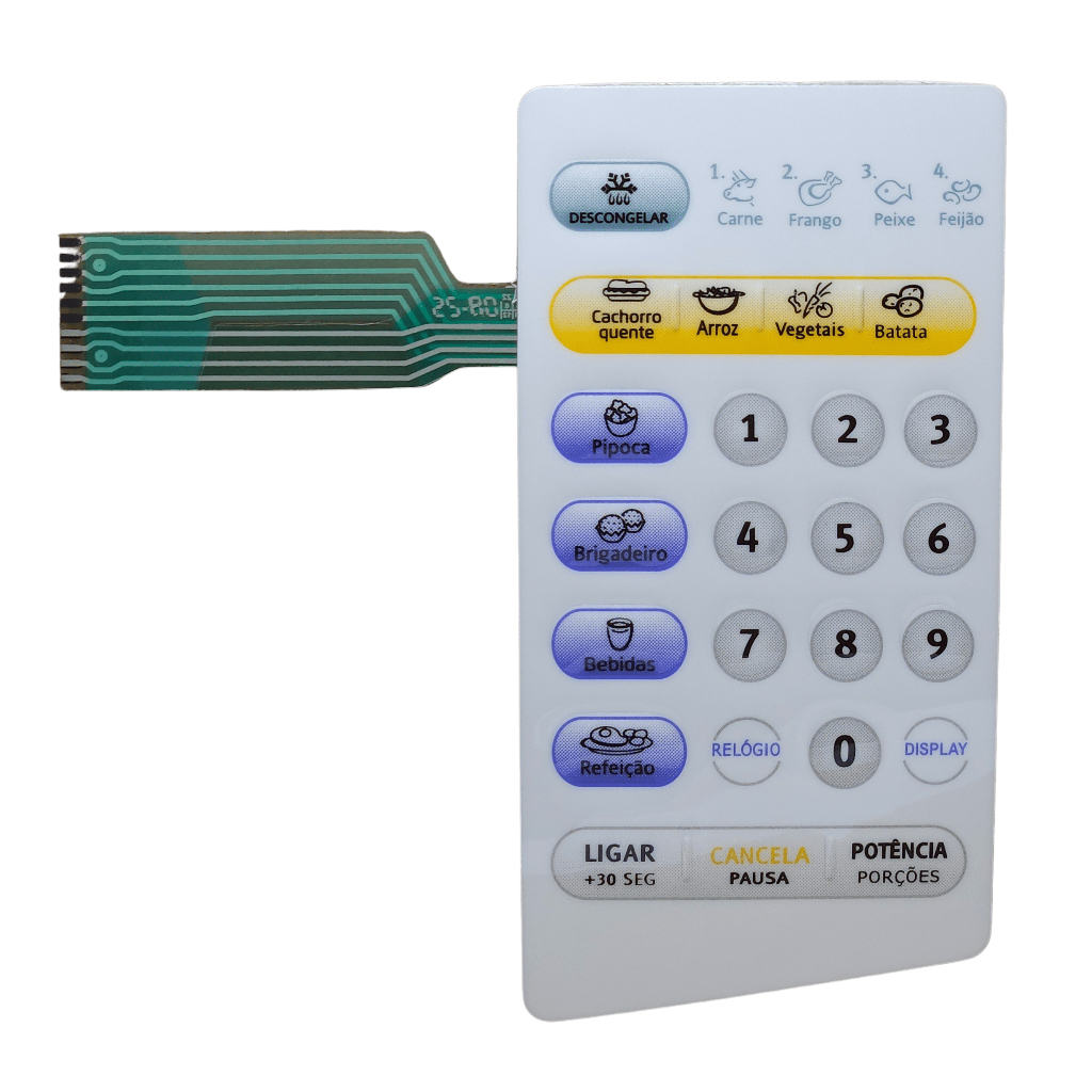 Membrana Teclado Microondas Electrolux ME18S (Flat à esquerda)