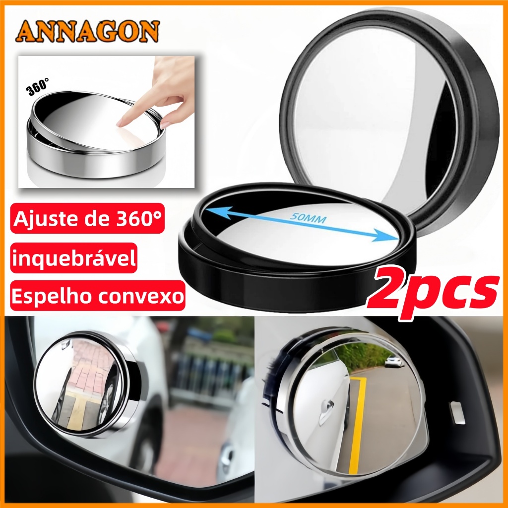 Kit 2 Espelhos Retrovisores Ajustáveis Antipontos Cegos - Segurança Total 360°