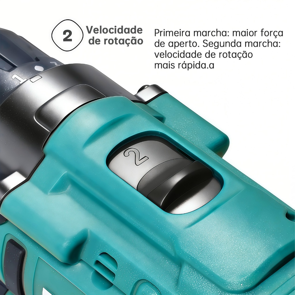 Furadeira de Impacto Sem Fio 21V Bivolt com 2 Baterias — foto 6