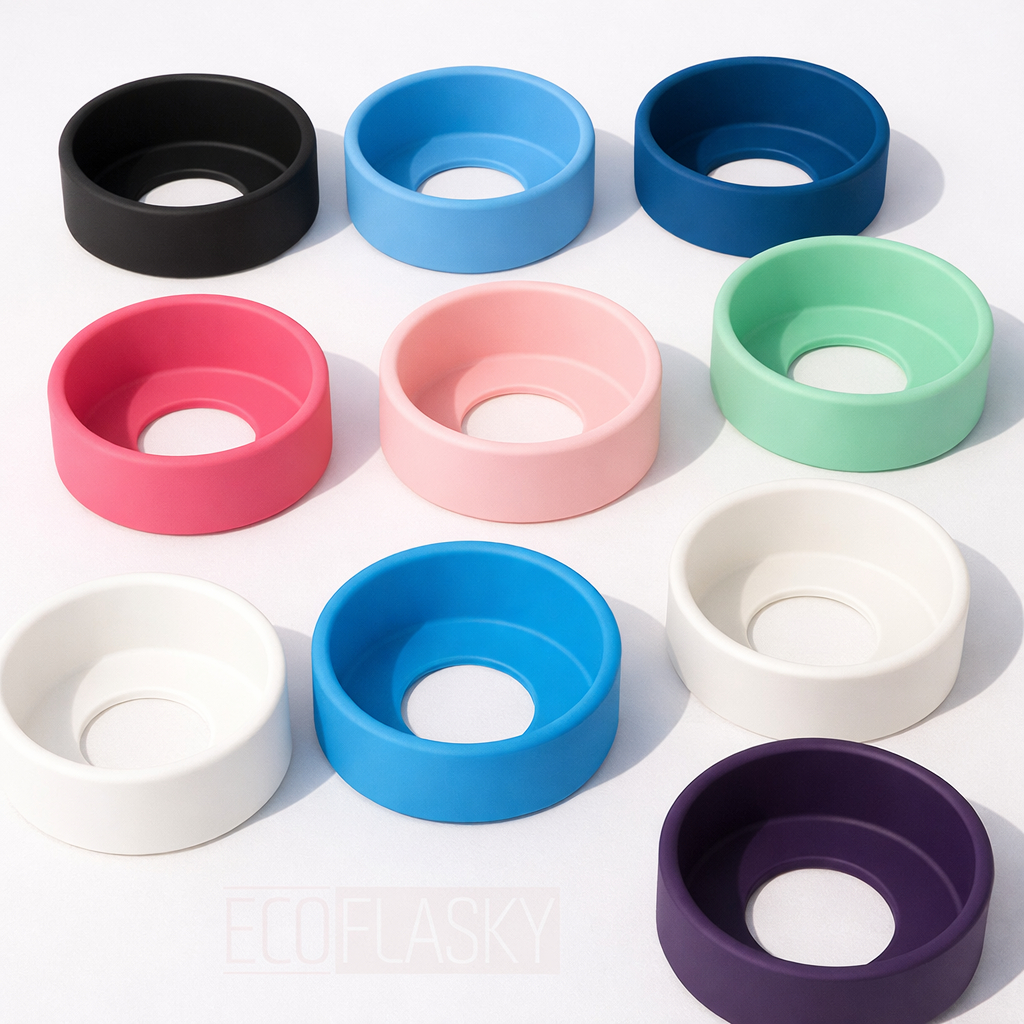 Capa Base Protetora de Silicone Antiderrapante  para Garrafas Térmicas 350ml 500ml 600ml em Oferta na Shopee