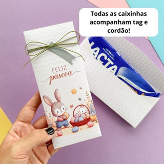 CAIXA PORTA BARRA DE CHOCOLATE DE COELHO PÁSCOA em Oferta na Shopee