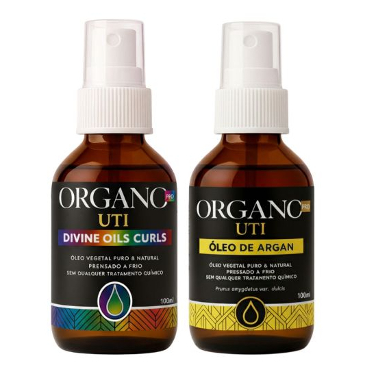 Kit Divine Curls Essencial – Divine Oils Curls & Argan – Óleos Vegetais 100% Naturais
