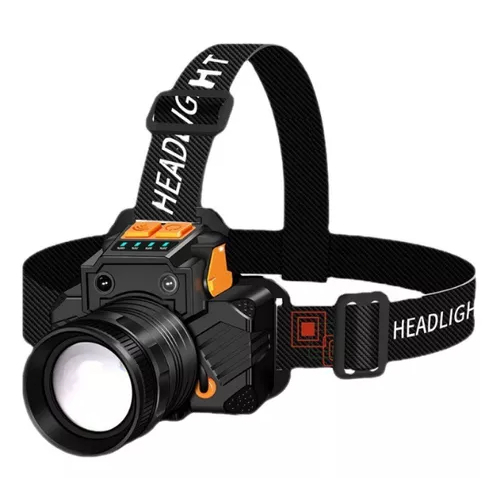 Imagem Lanterna De Cabeca Prova Dagua Farol De Cabeça Potente Forte Profissional Led Com Recarregável USB