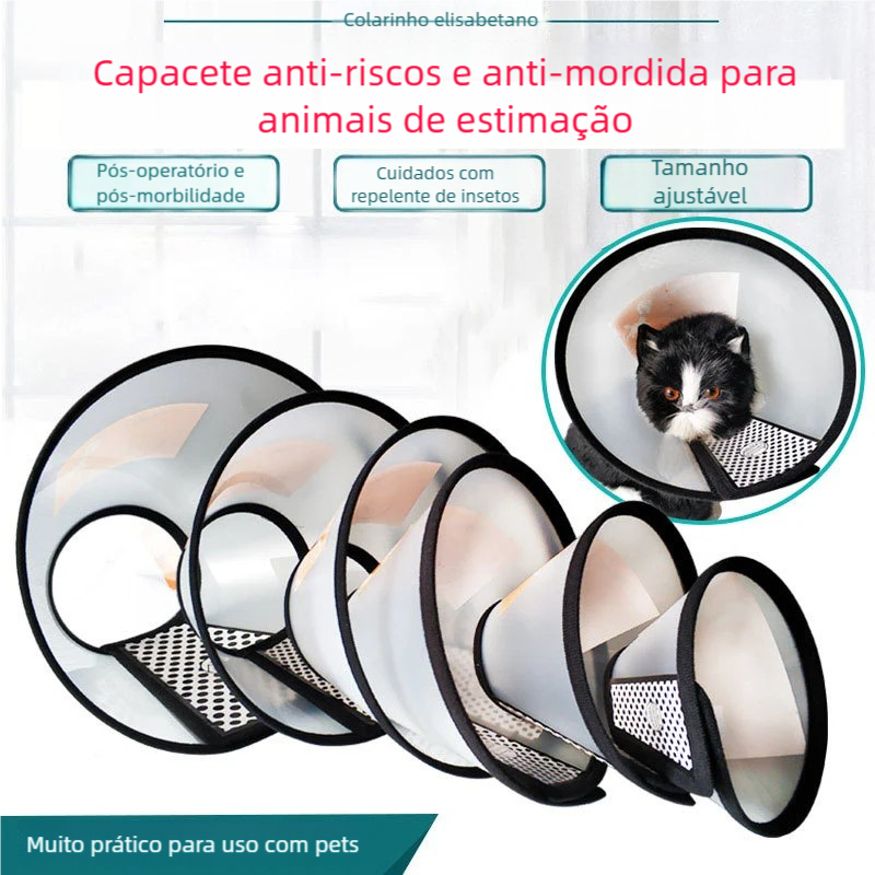 Colar Elizabetano Cirúrgico Premium Pet Para Cachorro Cão Cães Cachorros Tamanhos N1 Ao N7