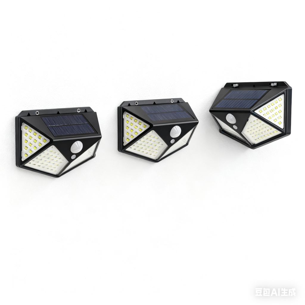 1/2/3 Pcs Luminárias Solares Impermeáveis Prova De Chuva 100 Led Sensor Courtyard Light Promoção em Oferta na Shopee