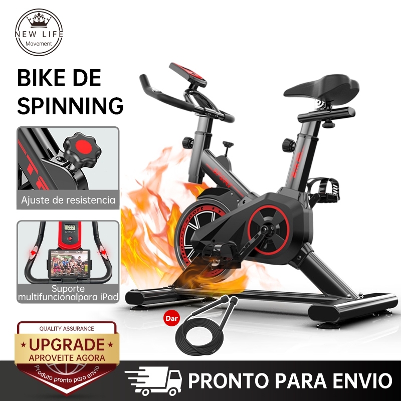 Bicicleta Spinning Ergométrica Para Exercícios Com Monitor Profissional Sport Suporta até 120kg