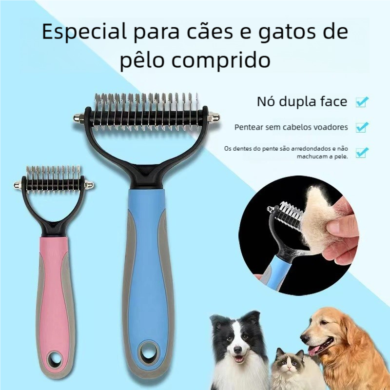 Rasqueadeira para Pelos Longos - Desembolador Pet Cachorro Gato Durável