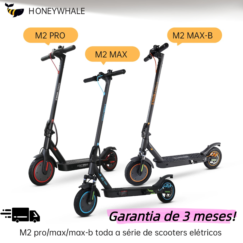 HONEYWHALE M2 Pro,M2 MAX,M2 MAX-B modelos da série Patinete Elétrico Scooter, 32KM/H, 22-32KM Autonomia,App Bluetooth em Oferta na Shopee