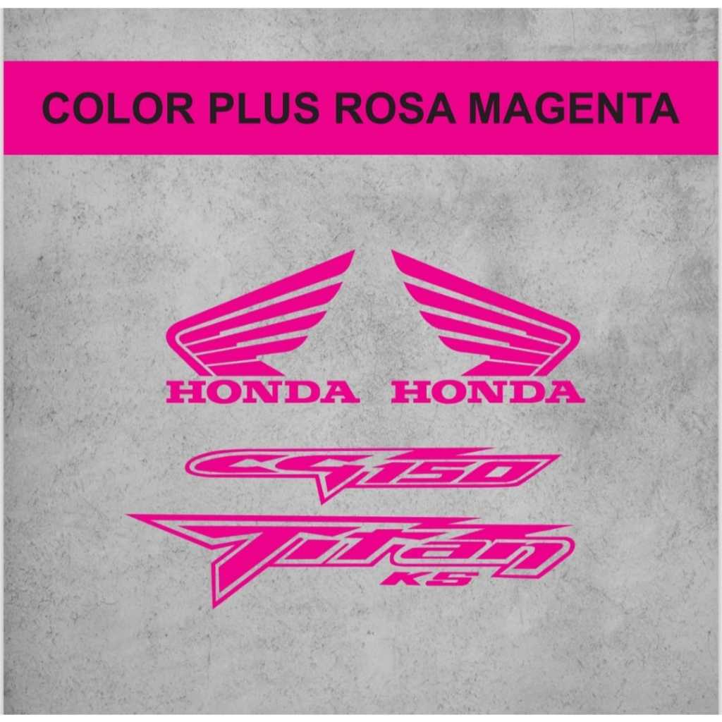 Detalhes do Kit Adesivo Honda CG 150 Titan KS - Faixas Tanque e Rabeta - Várias Cores
