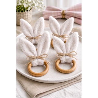 Kit Porta Guardanapo Páscoa 2026 - Orelhinhas de Coelho - Cor Bege - Mesa Posta em Oferta na Shopee
