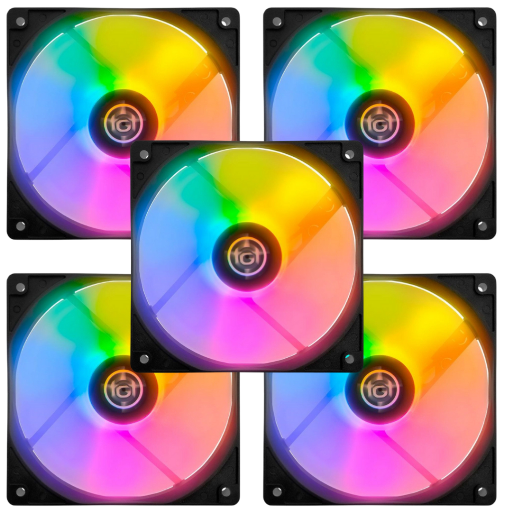 Cooler Fan LED RGB Rainbow 120mm Molex 12v Ventoinha para Gabinete Gamer Unitário Kit 2/3/4/5/7/9