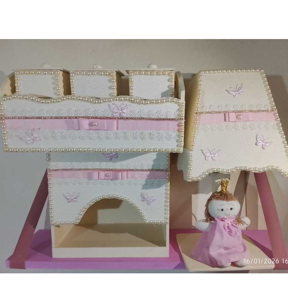 Kit Higiene 6 peças MDF Borboletas Variados