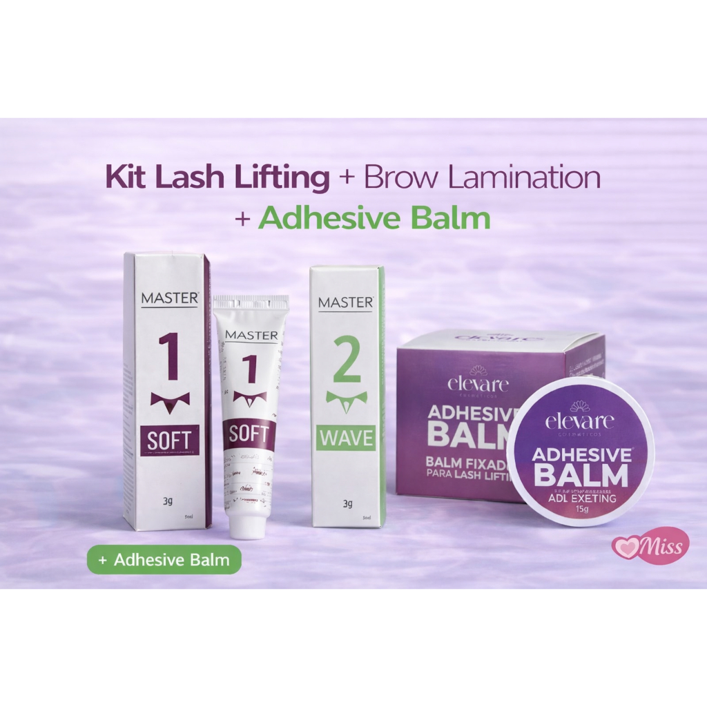 Kit Master Premium Passos 1 E 2 Brow Lamination Lash 7g + Balm Elevare 15g